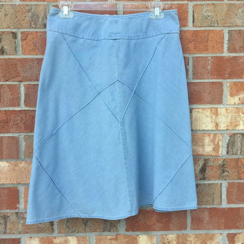 Jones New York Sport Size 6 Petite Blue Jean Skirt